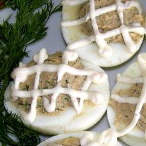 Яйца, фаршированные шампиньонами Яйца, фаршированные шампиньонами